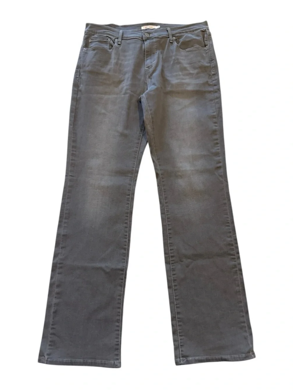 Levi’s 505 Straight Women’s Gray Jeans 31x32 Stretch Denim Mid Rise Classic Fit - Picture 2 of 9